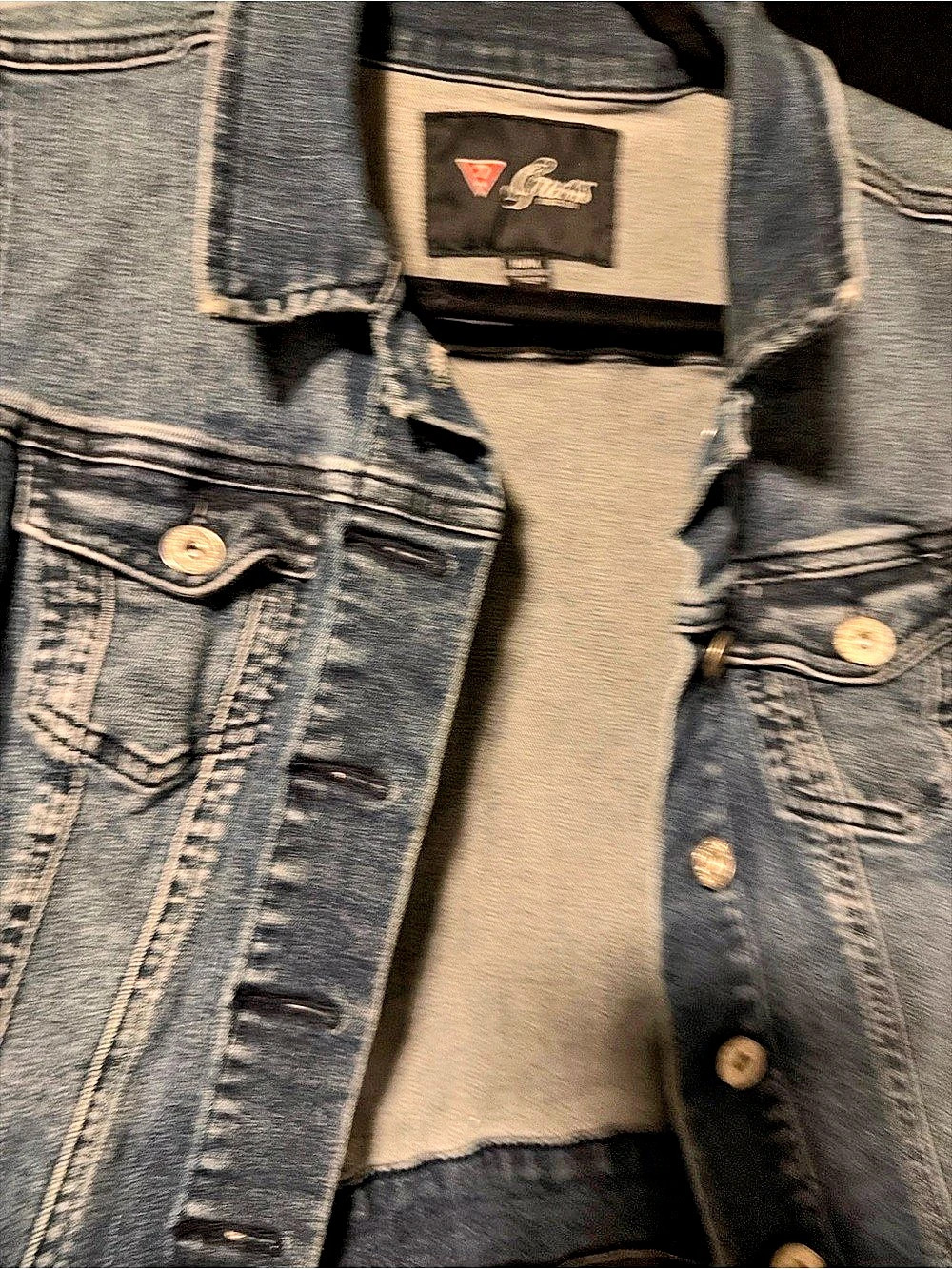 Guess Denim Jacket Size Medium Like New